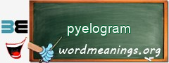 WordMeaning blackboard for pyelogram